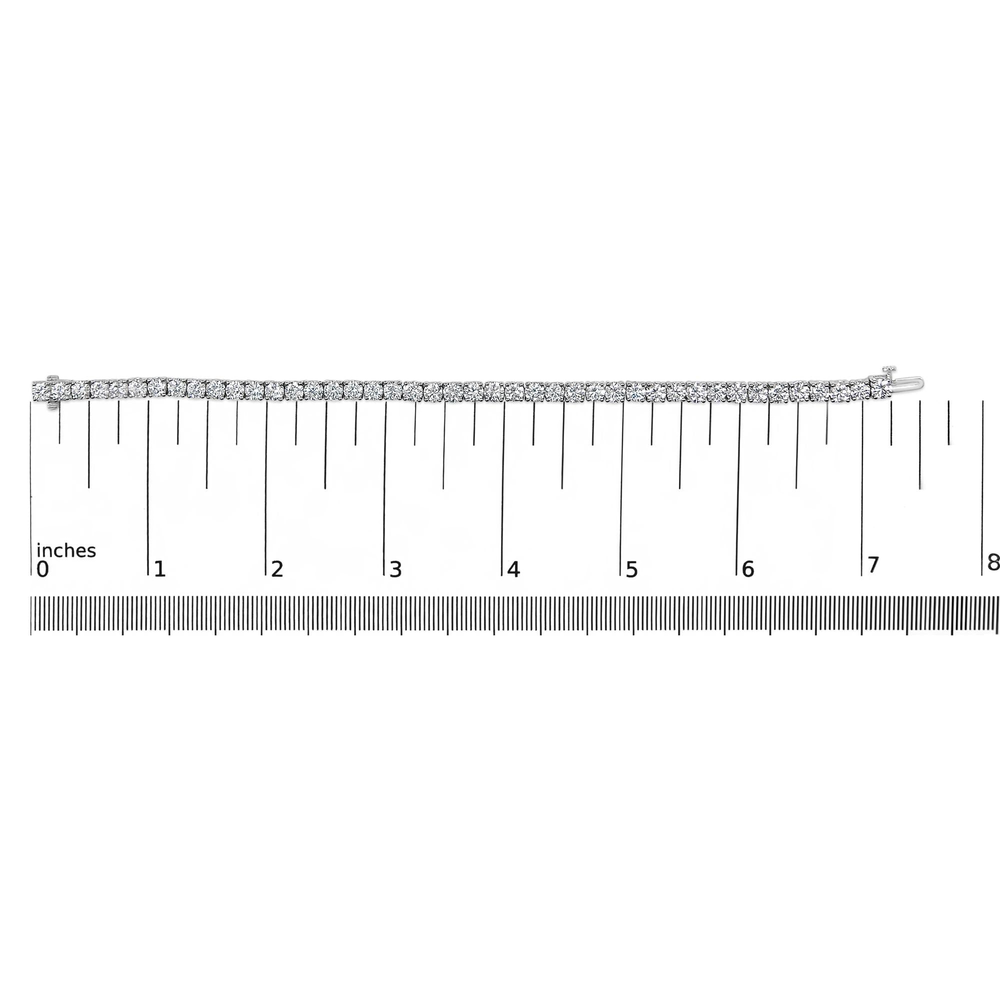 IGI Certified 14K White Gold 11.0 Cttw Lab Grown Diamond Tennis Bracelet