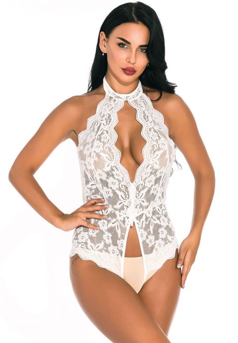 White Lace Top with Open Back Detail