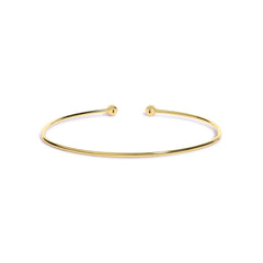 10K Yellow Gold plated Sterling Silver Lab Grown Diamond Accent Bezel Cuff Bangle Bracelet