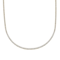 14K Yellow Gold 12.0 Cttw Lab Grown Diamond Tennis Necklace