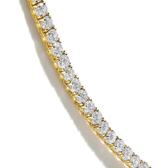 14K Yellow Gold 12.0 Cttw Lab Grown Diamond Tennis Necklace