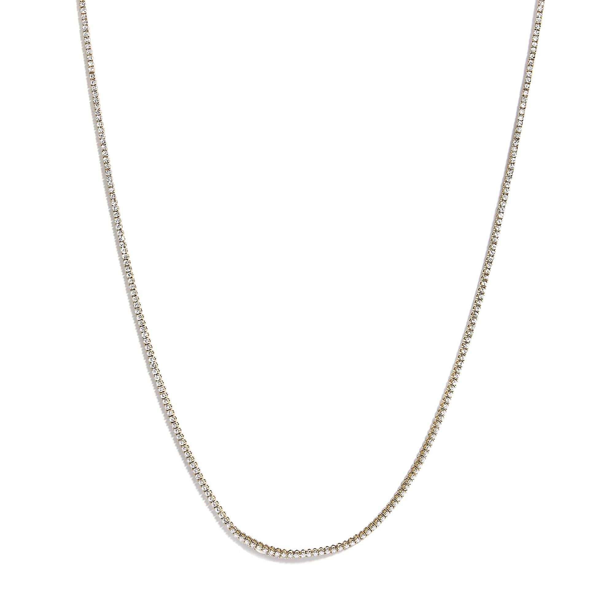 14K Yellow Gold 5.0 Cttw Lab Grown Diamond Tennis Necklace