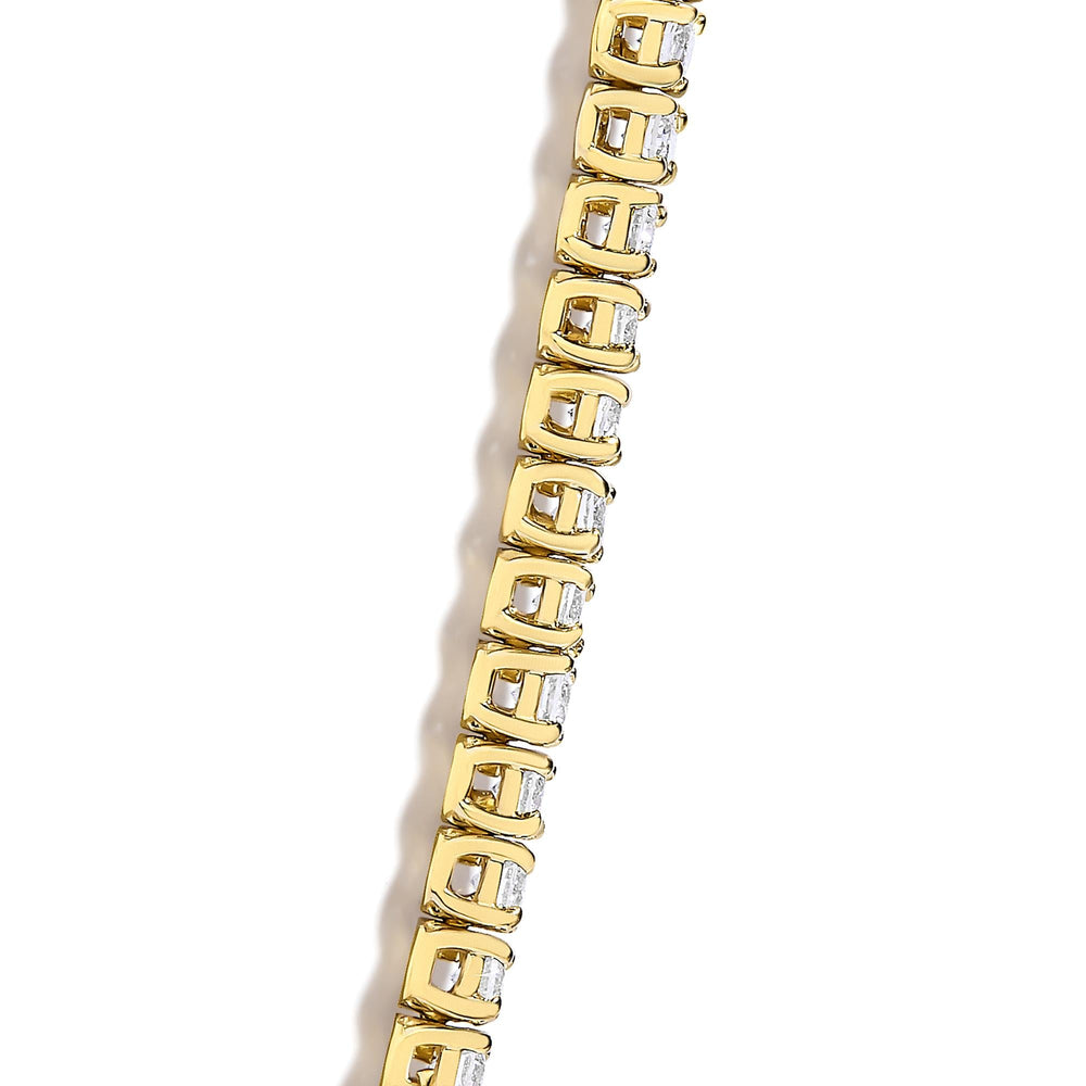 14K Yellow Gold 5.0 Cttw Lab Grown Diamond Tennis Necklace