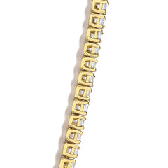 14K Yellow Gold 5.0 Cttw Lab Grown Diamond Tennis Necklace