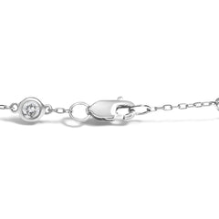 14K White Gold 1/2 Cttw Diamond by Yard Bracelet