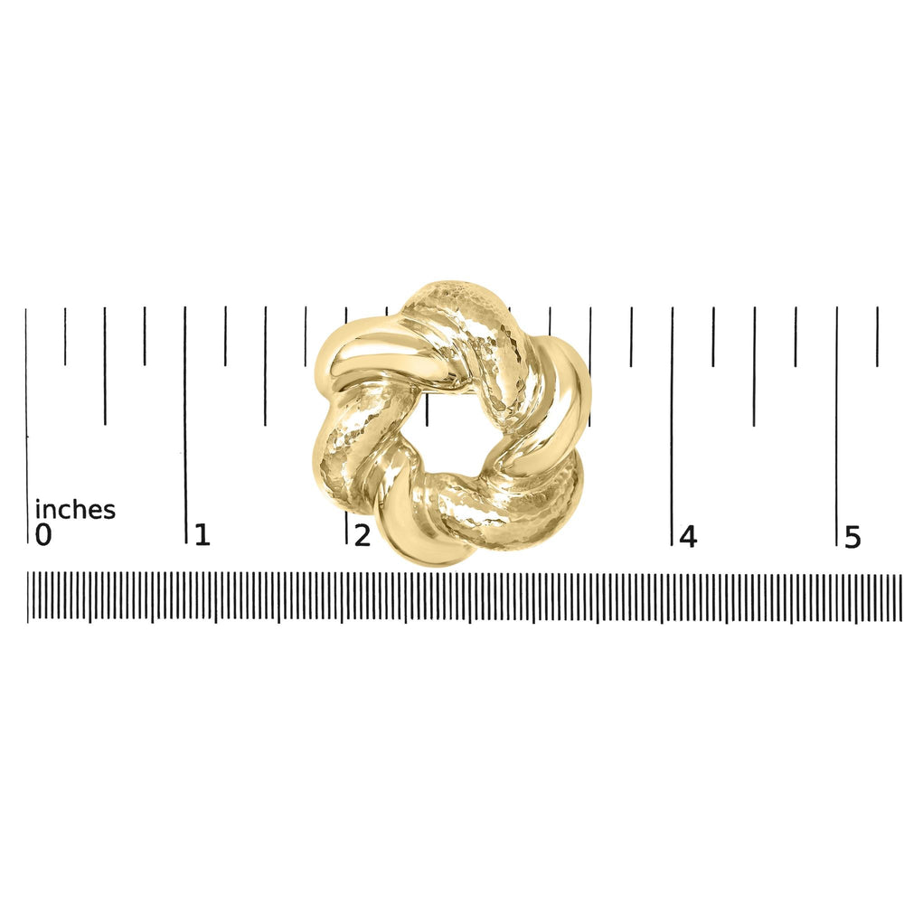 18K Yellow Gold Sculpted Knot Brooch