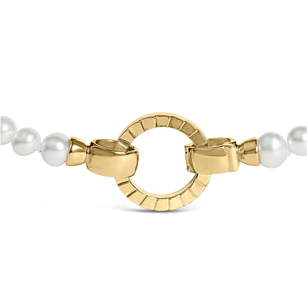 18K Yellow Gold Vermeil Pearl Strand Infinity Necklace