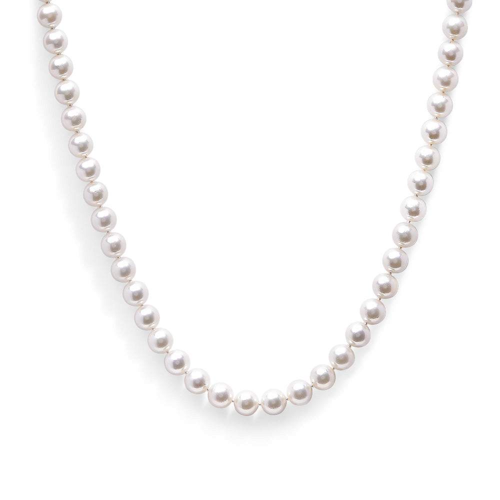 14K Gold 8.0x8.5mm Akoya Pearl Strand Necklace