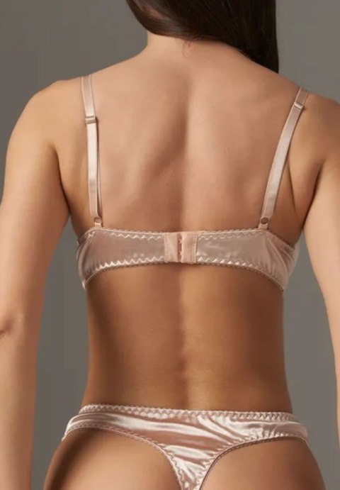 Smooth Satin Bra and Thong Combo