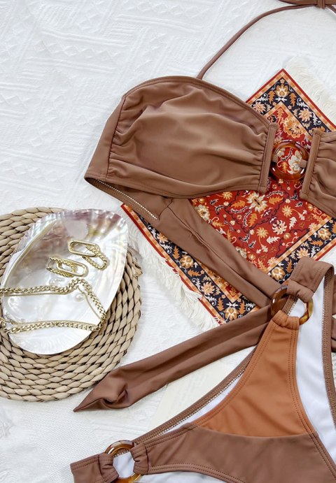 Drinks and Tans Smocked 2 Piece Bikini