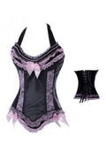 Lace Trimmed Halter Neck Corset
