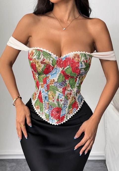 Eye-Catching Lace Trim Bustier