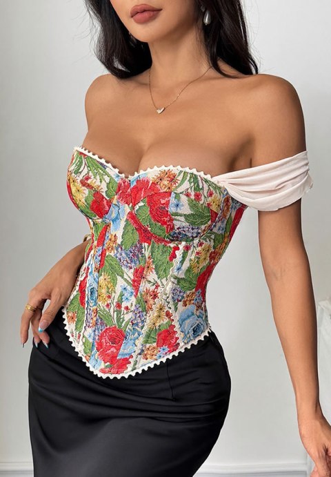 Eye-Catching Lace Trim Bustier