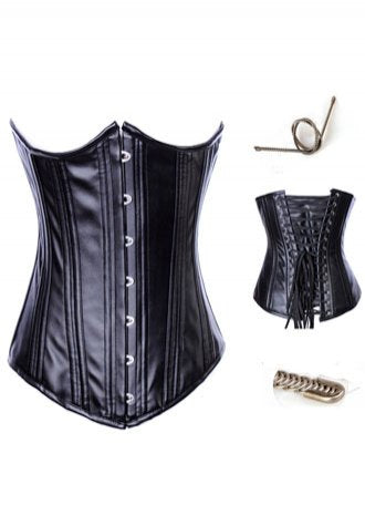 Steel Boned Underbust PVC Corset