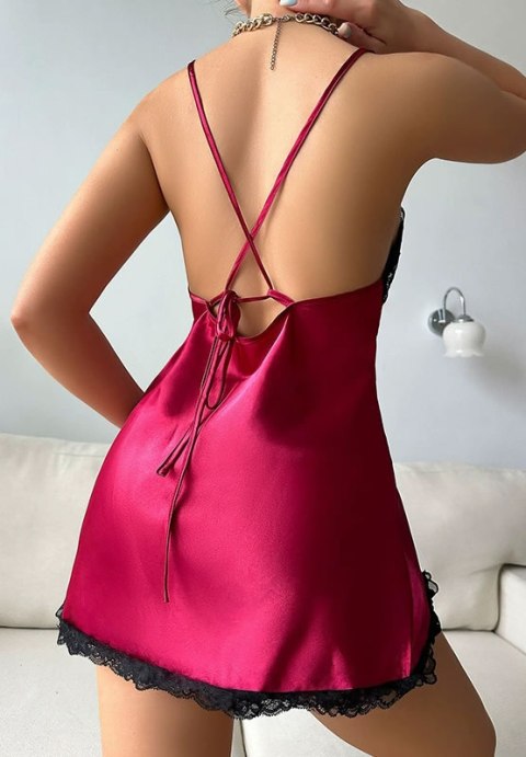 Seductive Red Nightgown with Matching Robe