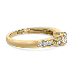 10K Gold 1/2 Cttw Diamond Three Stone Ring