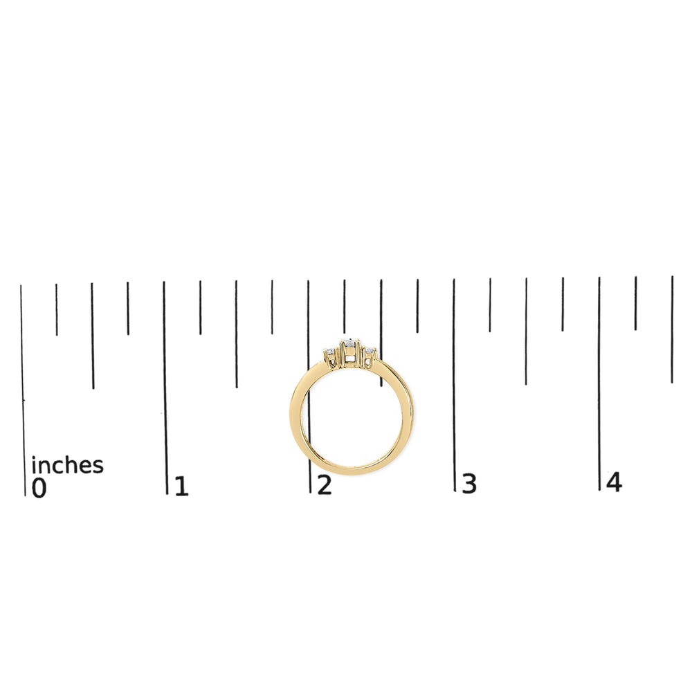 10K Gold 1/2 Cttw Diamond Three Stone Ring