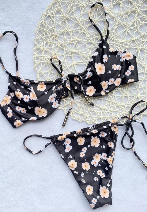 Tongue Tied Bikini Swimsuit