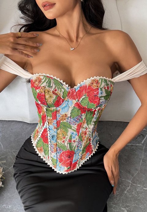 Eye-Catching Lace Trim Bustier