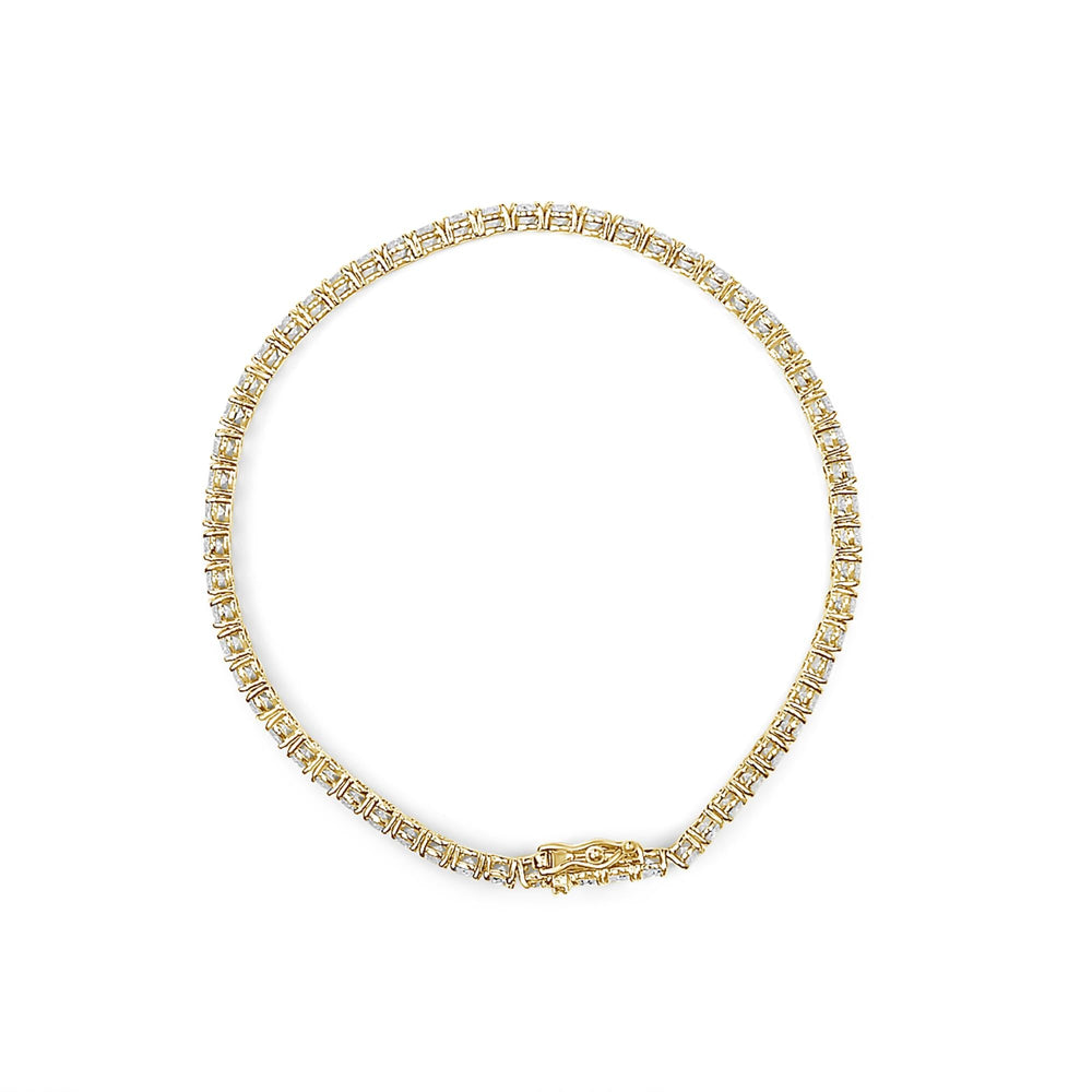 14K Yellow Gold Classic 5.00 Cttw Diamond Tennis Bracelet