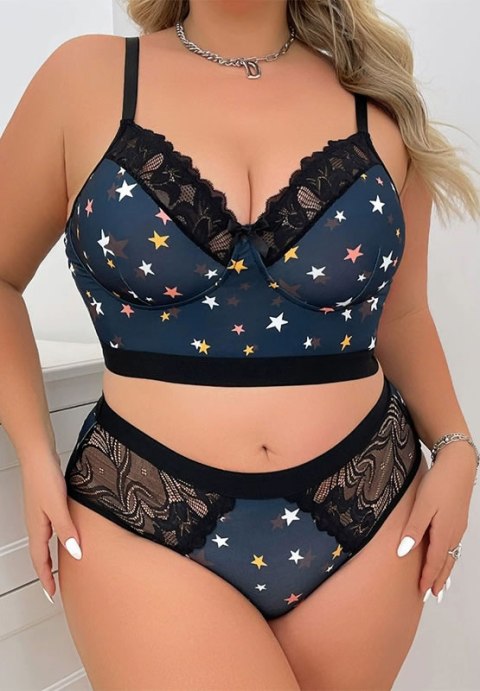 Starry Night Plus Size Bra & Panties