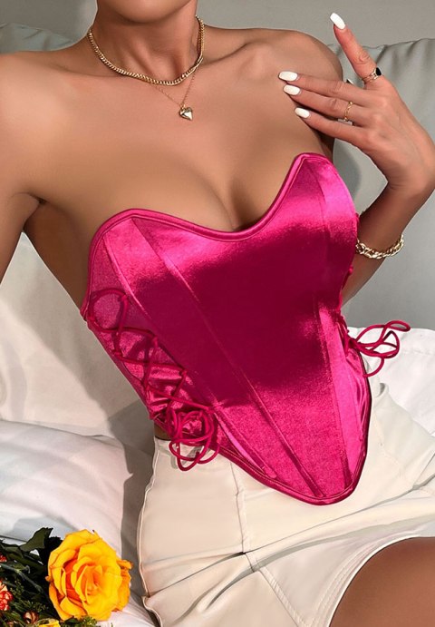 Romantic Fuchsia Bustier Top