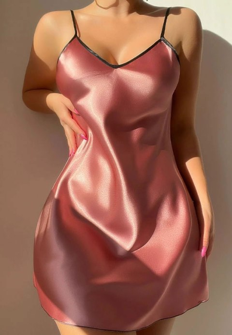 Black Satin Charm Chemise