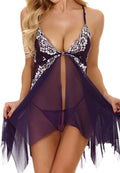 Purple Lace Intimates with Sheer Skirt