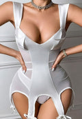 Tempting White Corset-Style Dress