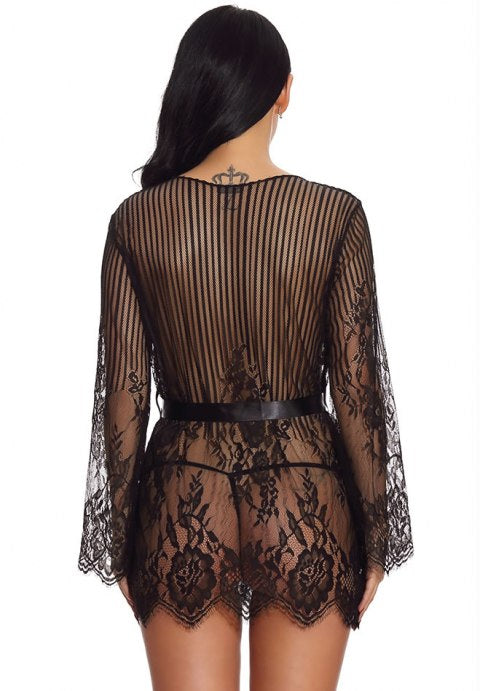 Luna Striped Robe Set