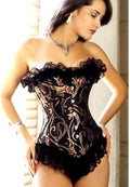 Black Glamour Overbust Corset Bustier