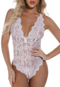 Chic Lace Teddy with Scalloped Edges