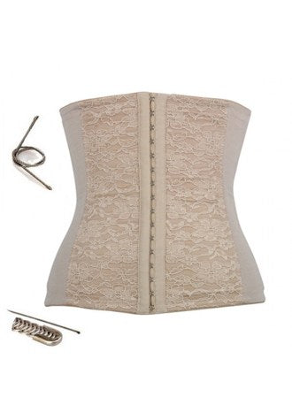 Steel Boned Floral Lace Crop Underbust Corset