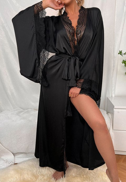 Charming Lace-Trimmed Robe