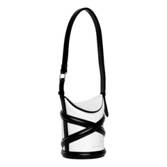 Alexander McQueen Curve Soft Ivory Leather Bucket Bag