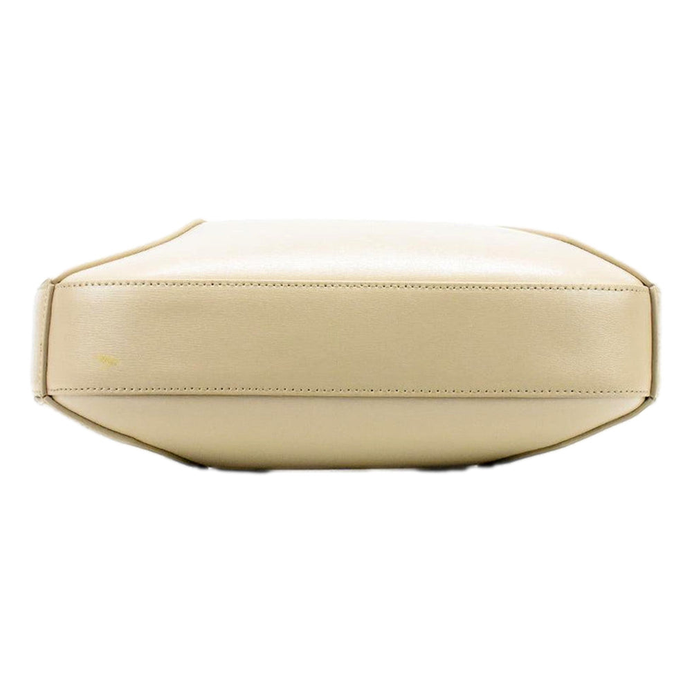 Alexander McQueen The Jewelled Leather Shoulder Bag Beige Skull Ring Handle