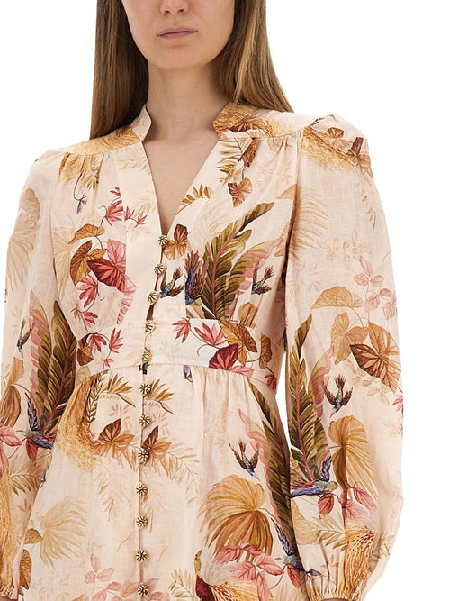 "ASCENSION PLUNGE" MIDI DRESS