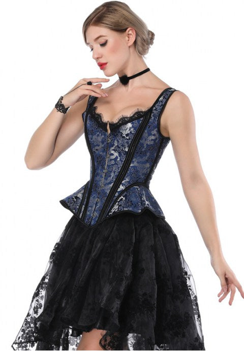 Overbust Vintage Corset With Shoulder Straps