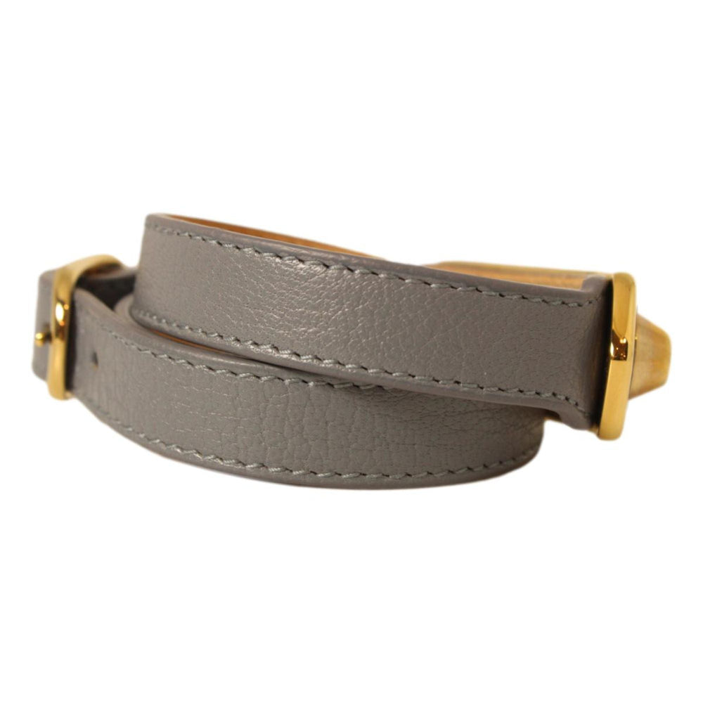 Balenciaga Arena Wrap Bracelet Bleu Acier Shiny Goat Leather Small