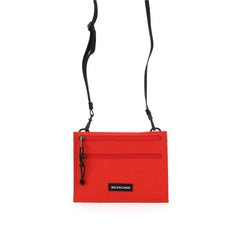 Balenciaga Explorer Bright Red Nylon Pouch Crossbody Bag