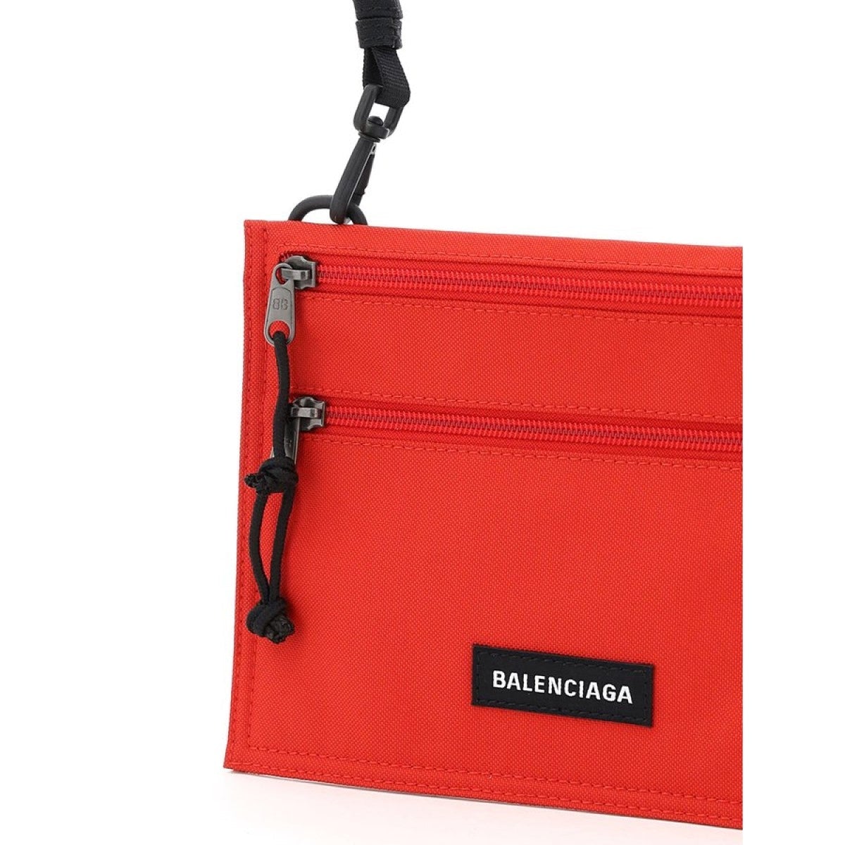 Balenciaga Explorer Bright Red Nylon Pouch Crossbody Bag