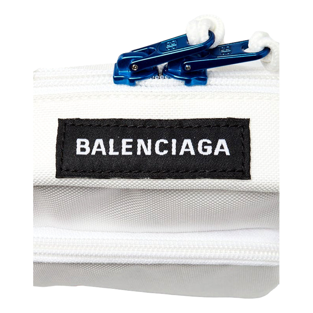 Balenciaga NASA Logo White Nylon Phone Holder Crossbody Bag