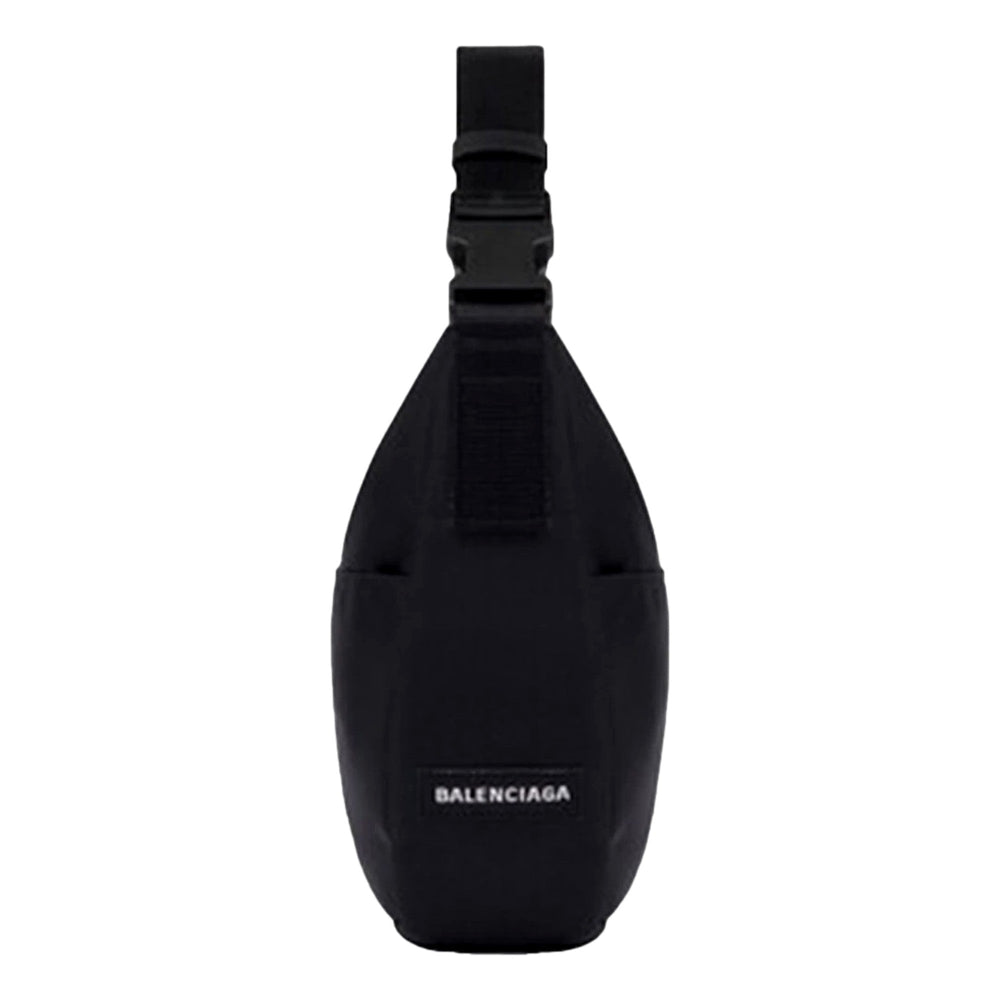Balenciaga NASA Logo Black Recycled Nylon Sling Crossbody Bag