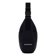 Balenciaga NASA Logo Black Recycled Nylon Sling Crossbody Bag