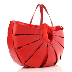 Bottega Veneta The Shell Chili Tomato French Calfskin Leather Shoulder Bag