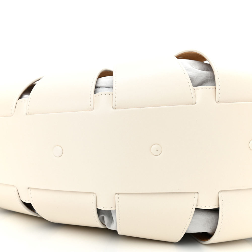 Bottega Veneta The Shell Bag Frost White French Calfskin Shoulder Bag