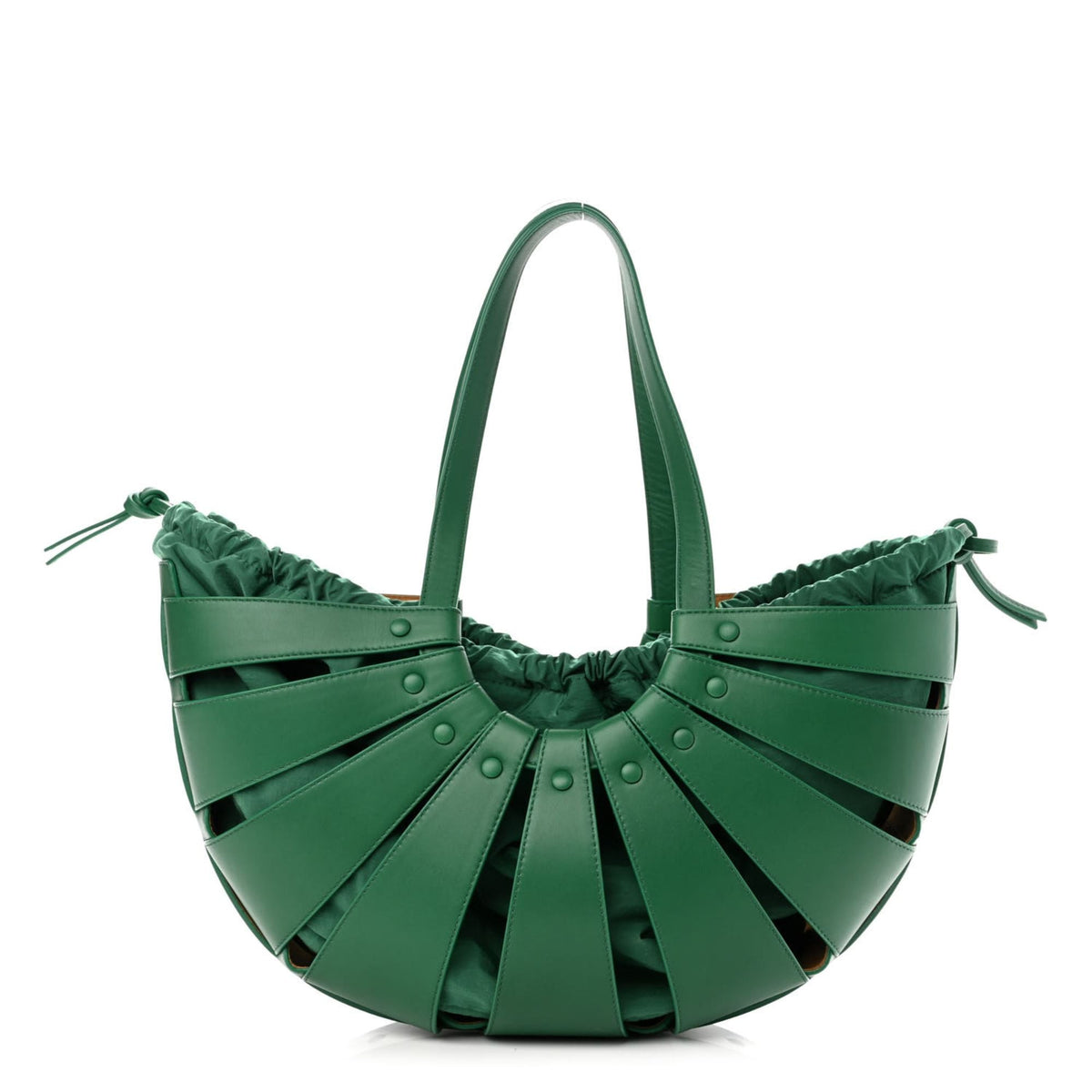 Bottega Veneta The Shell Bag Racing Green French Calfskin Shoulder Bag