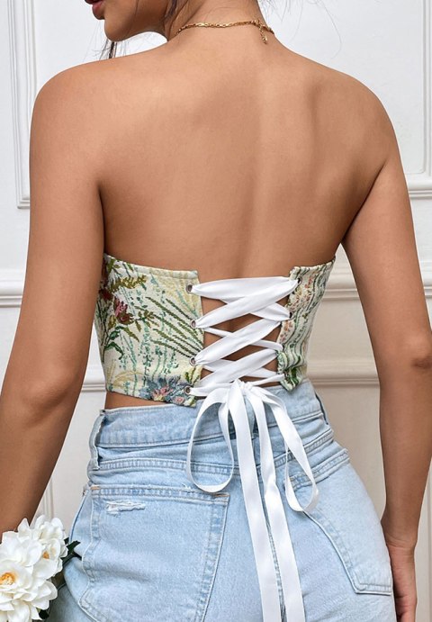 Sophisticated Floral Corset Top