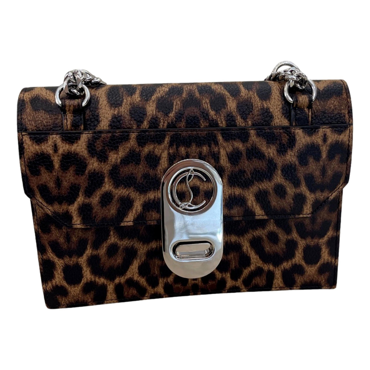 Christian Louboutin Elisa Calf Empire Leopard Leather Shoulder Crossbody Bag