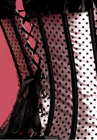 Pink Burlesque Polka Dot Corset